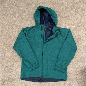 All in Motion Green Hooded Raincoat